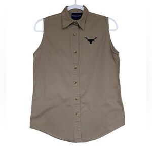 Faded Gear University Of Texas Texas Long Horn Logo Button Down Shirt Size M